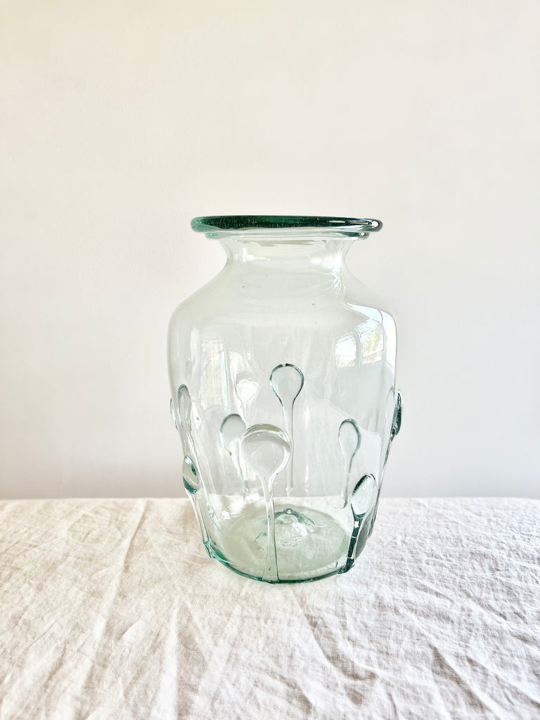 flower petal clear glass vase 15 inch