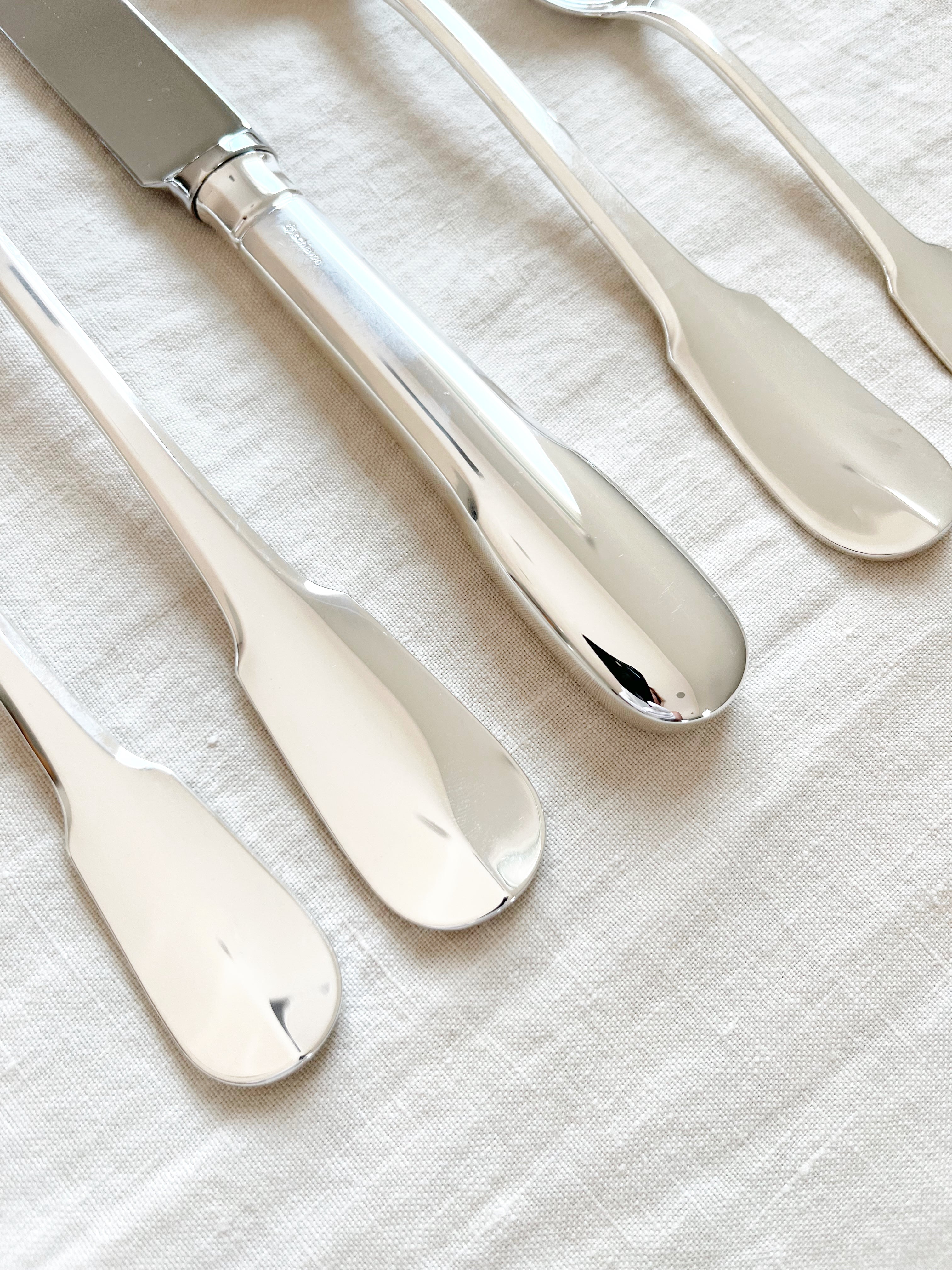 scudo flatware silver plated close up