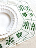 hand painted white salad plate with scalloped edge in placesetting