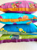bright colored ruffle pillow covers 14 inch
