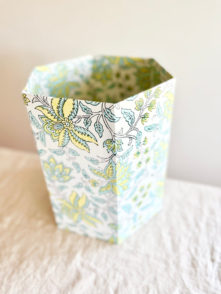 Dorset Wastebasket - Yellow Blossom