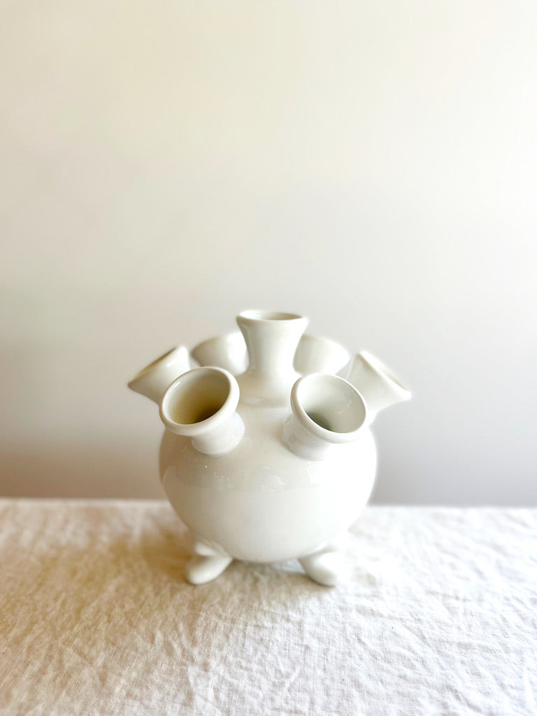 Medium Footed Tulipiere - Blanc