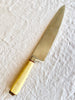 chef knife with boxwood handle by pallares solsona 15cm handle on linen 22.5cm