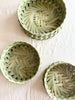 woven basket sotol light green various sizes top view