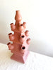 tulipiere tower made from ceramic in terra color side view