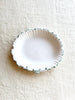 seashell dessert plate with green edge 9 inch