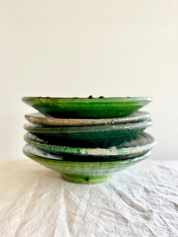 Tamegroute Emerald Bowl 12 inch stacked