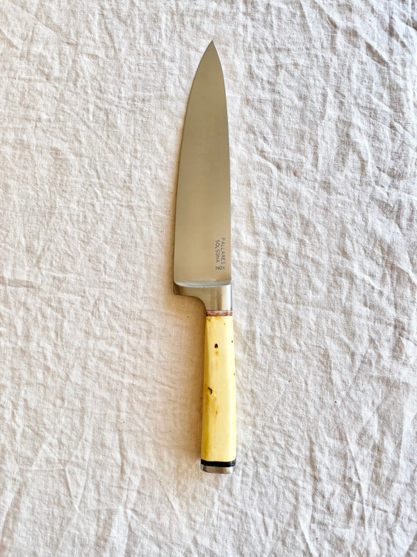 chef knife with boxwood handle by pallares solsona 20cm