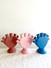 blue heart shaped ceramic tulipiere in group with other color options