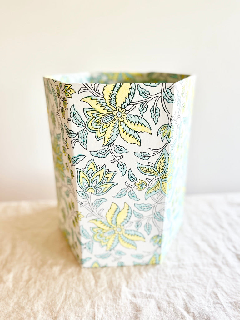 Dorset Wastebasket - Yellow Blossom