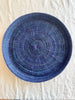 blue round woven tray thirty inches