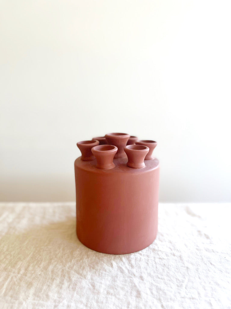 tulipiere made from ceramic in terra color
