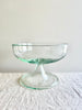 blown glass bowl footed clear short aria