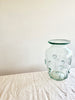 flower petal clear glass vase 15 inch side view