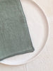 sage green rolled edge linen napkins 18 inch square
