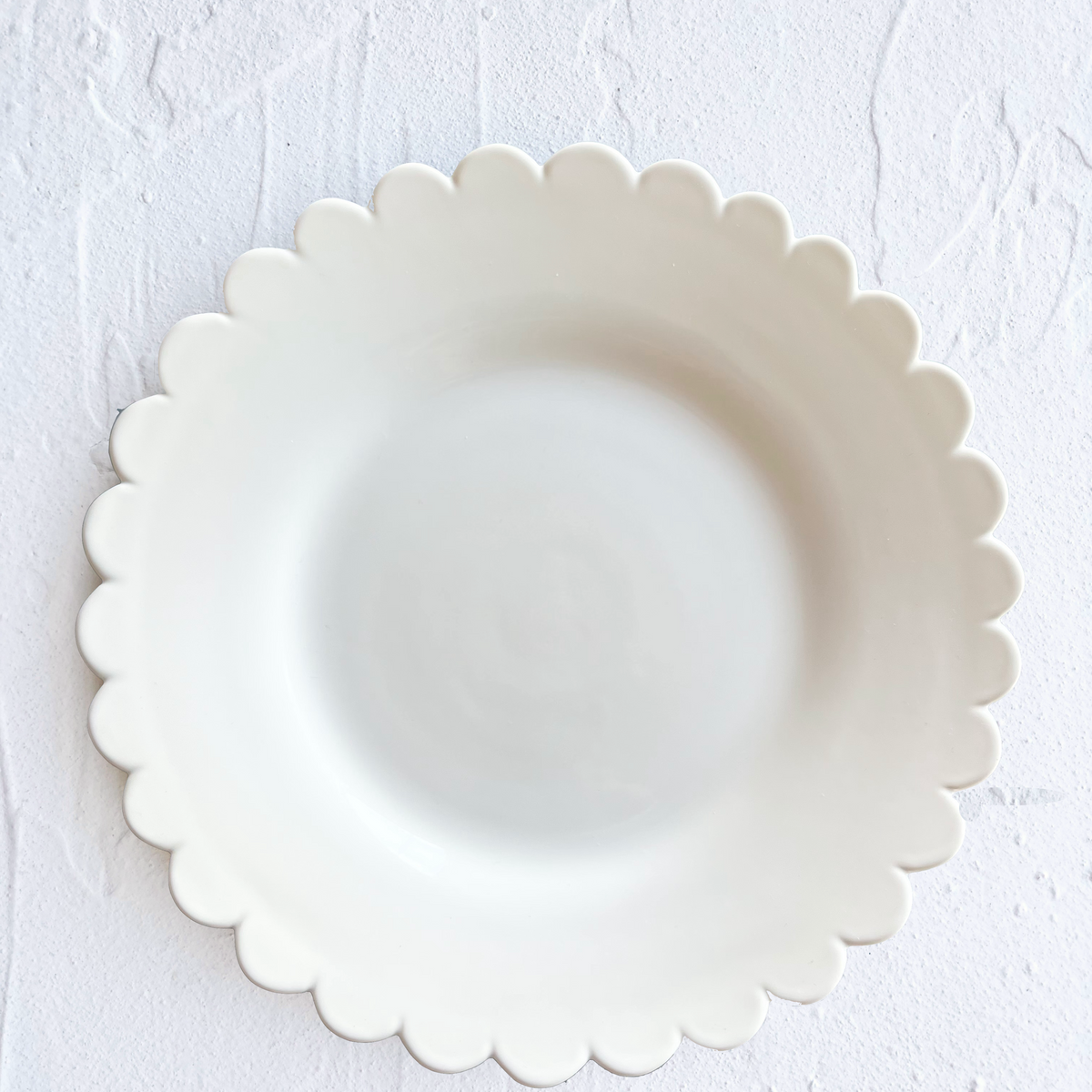 White sales scalloped dishes