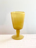 goblet made of yellow bubble glass