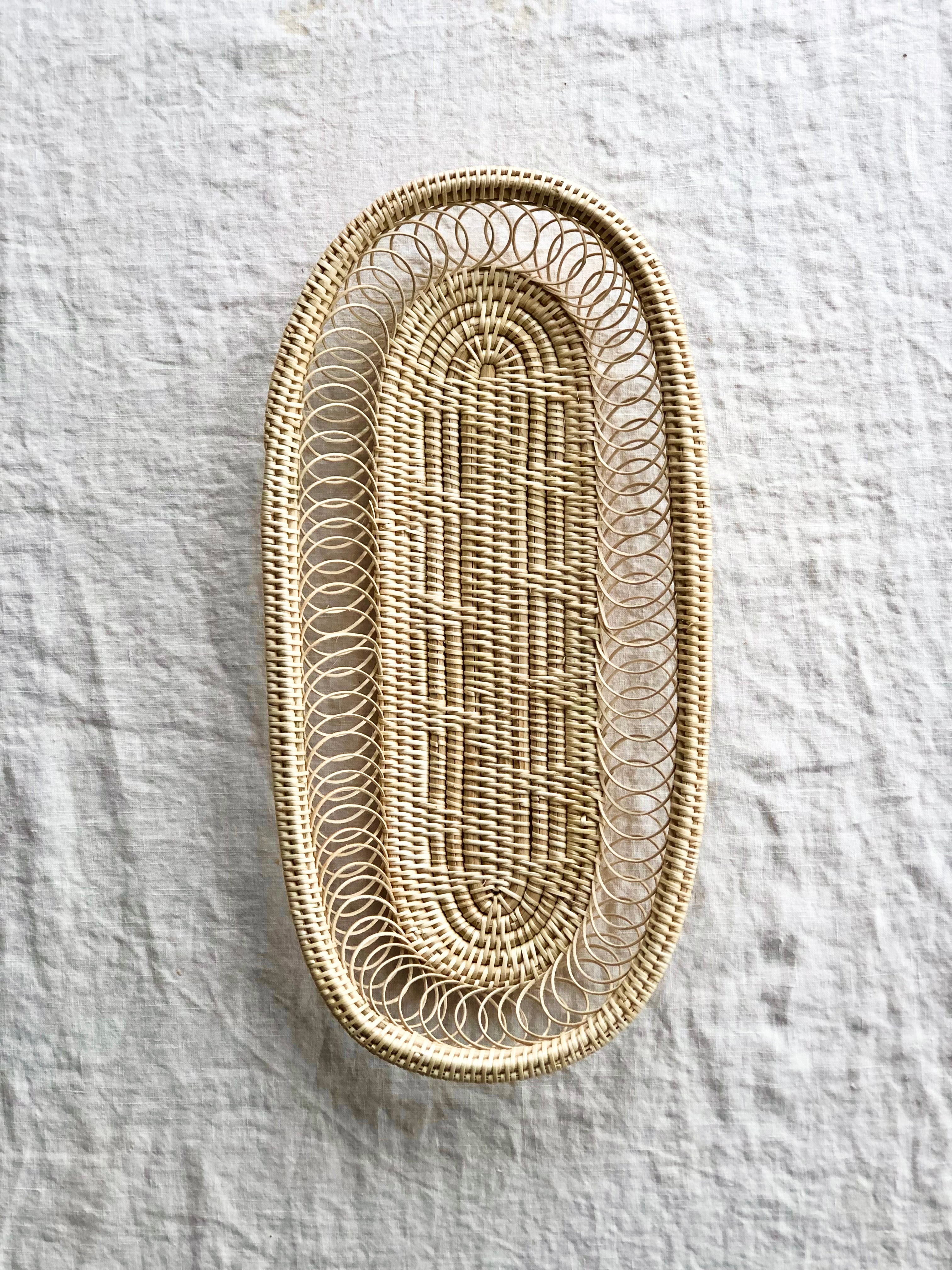 oval hand woven basket