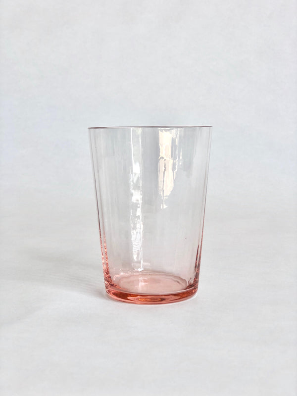 ripple water glass rosa red 3 inch
