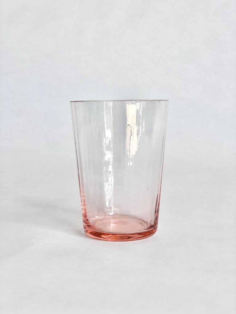 ripple water glass rosa red 3 inch