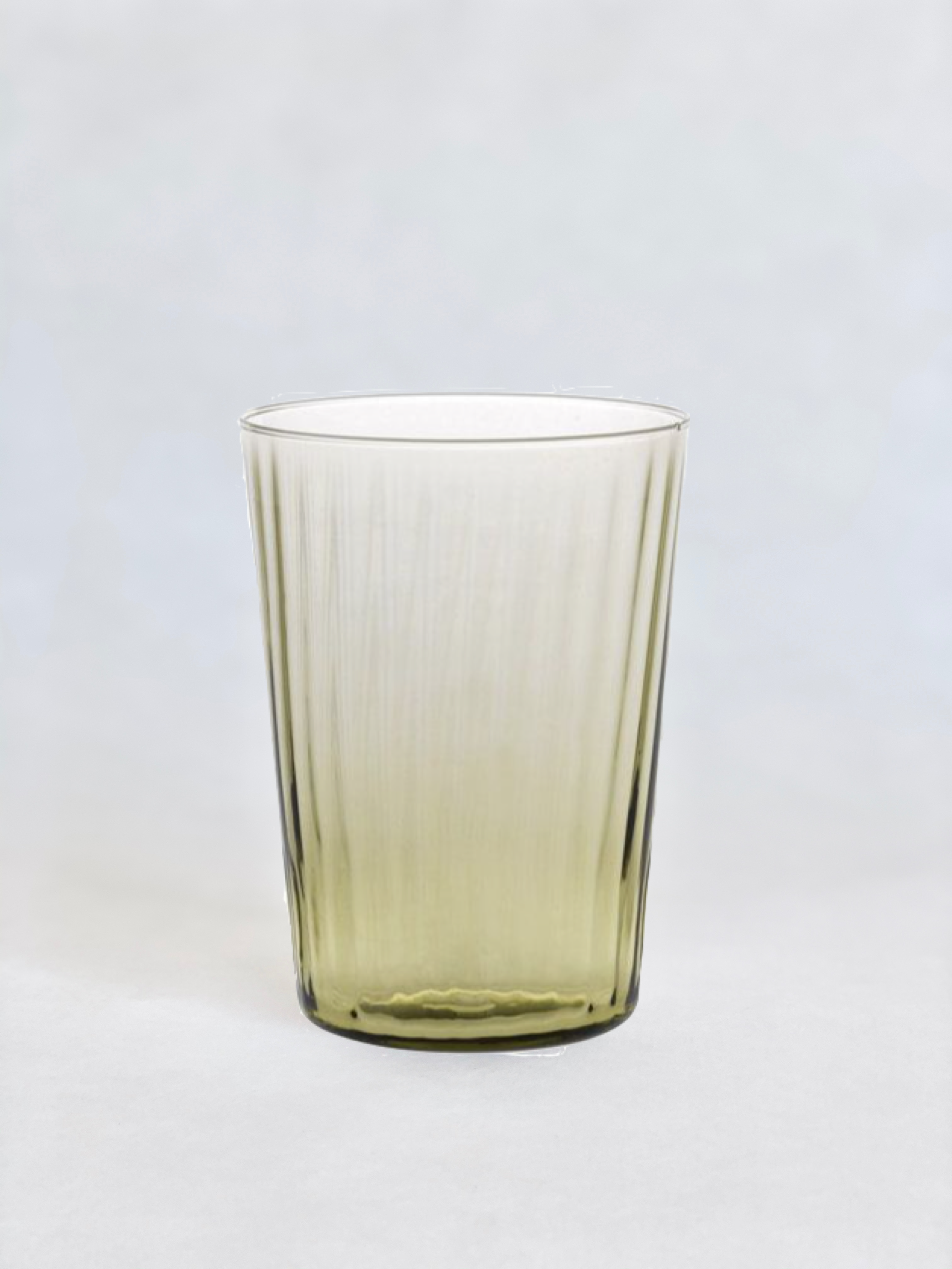 ripple water glass citrine yellow 3 inch