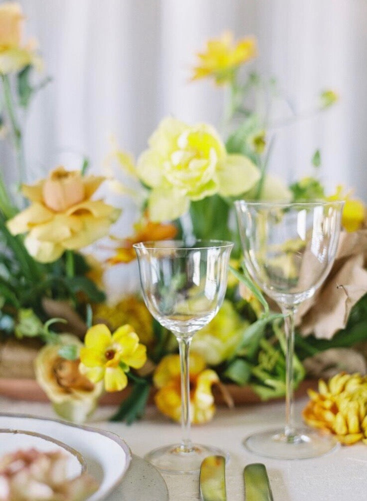 lobmeyr austrian lead free crystal white wine glasses on table