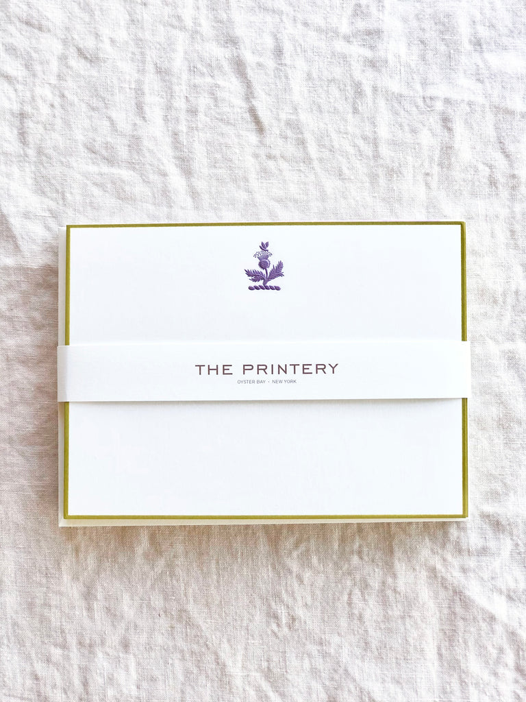 box of the thistle stationary from the printory