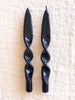 navy blue twisted taper candles 11 inches tall