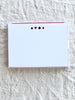 The Printery Ante Up Note Cards white with black and red heart spade club and diamond 6.25 by 4.5 inches on white table