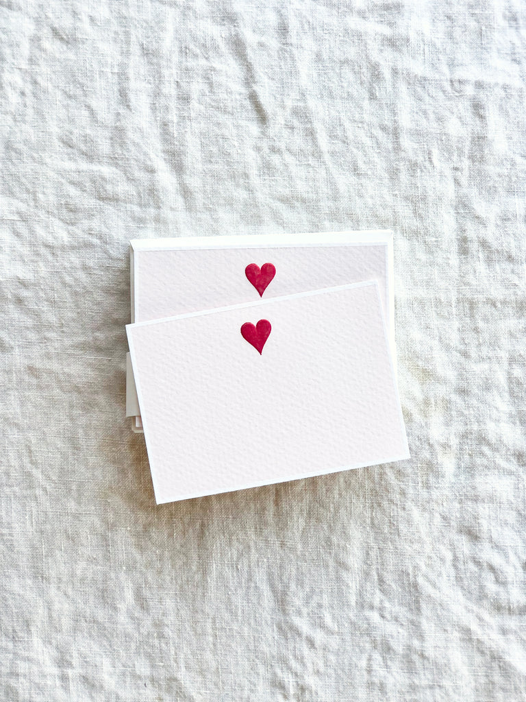 The Printery Heart Gift Enclosure Cards white with pink heart 3.5 wide by 2.5 high