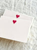 The Printery Heart Gift Enclosure Cards white with pink heart 3.5 wide by 2.5 high detail view