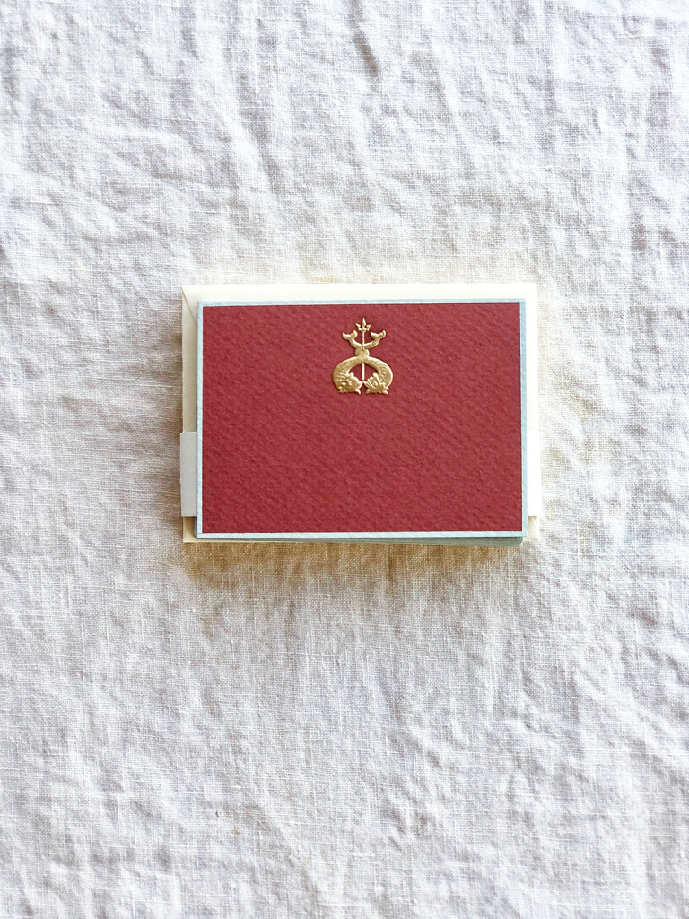 Red and Gold Serpent Gift Enclosures with envelopes stacked