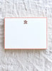 The Printery Acorn Note Cards white with orange edge 6.25 by 4.5 inches on white table