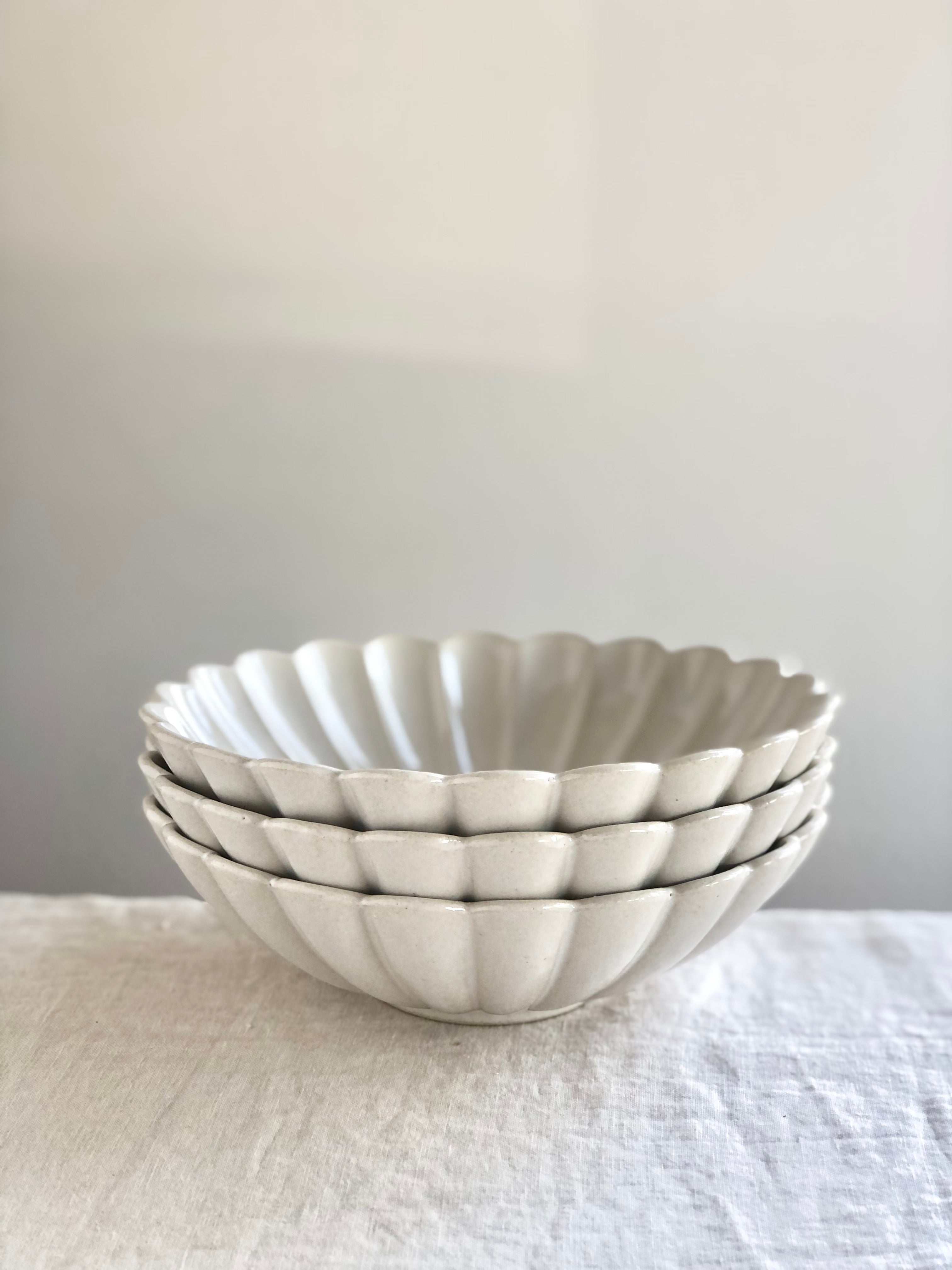 White Rinka Bowl stacked together