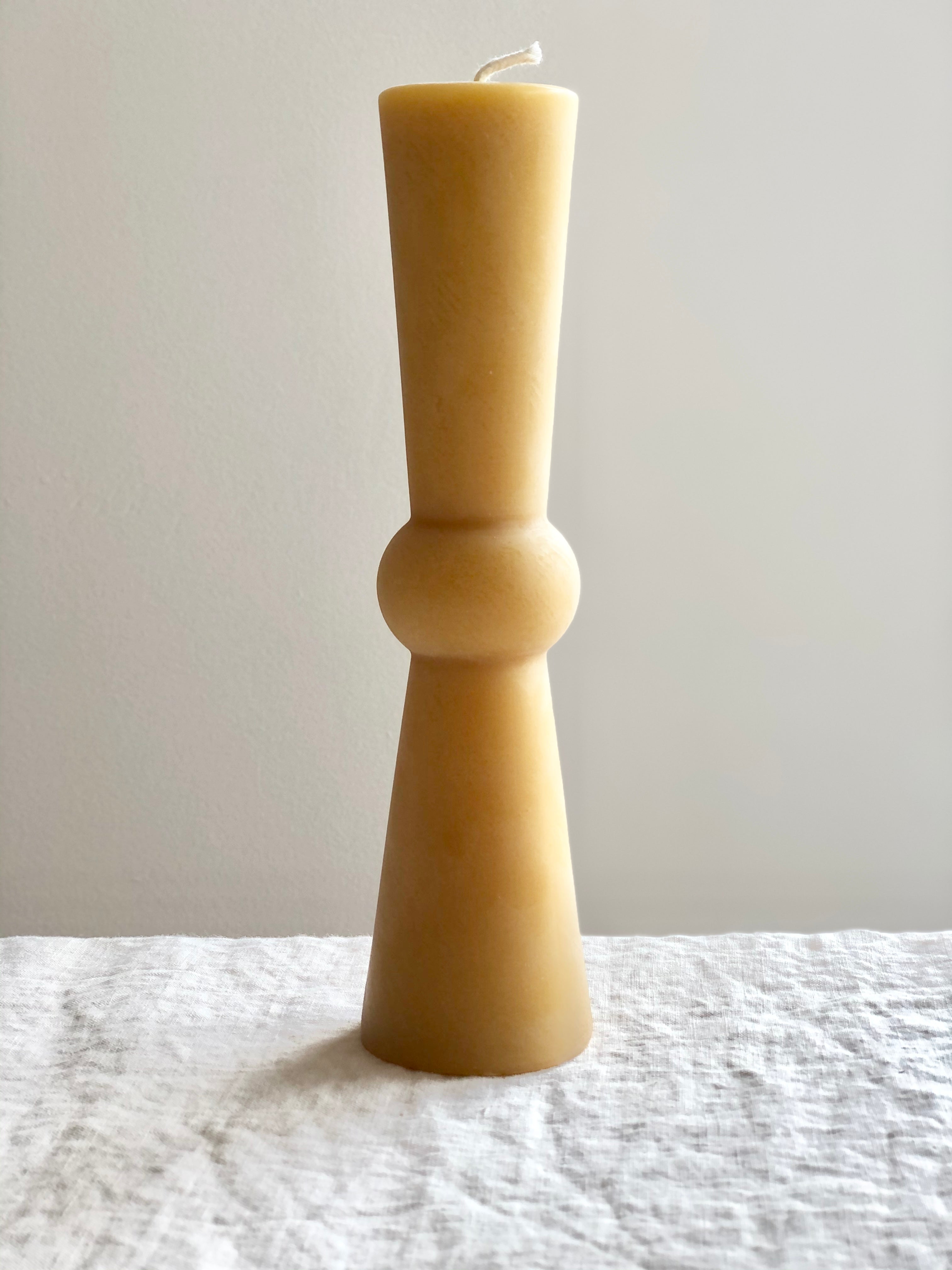 tall natural totem pillar candle