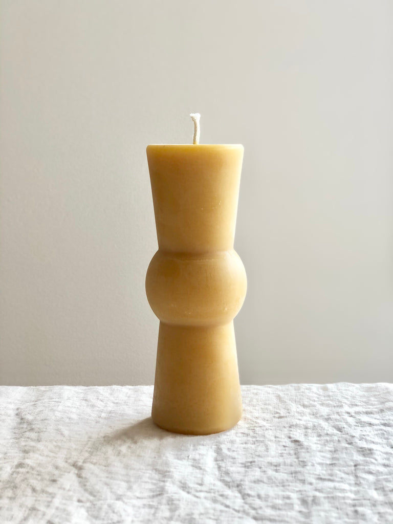 natural pillar candle medium