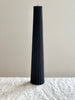fluted black pillar candle made of beeswax