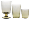 ripple water glass citrine yellow 3 inch all sizes shown
