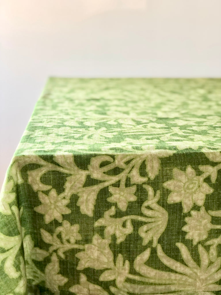 floral tablecoth by d'ascoli in fern color