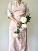 light pink linen apron full length