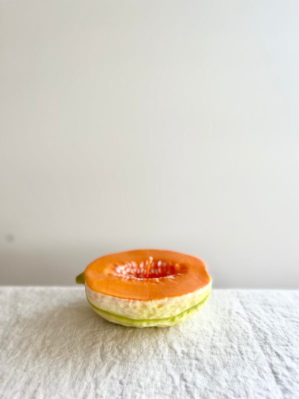 cereria introna cantaloupe shaped paraffin candle