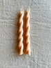 pink twisted taper candles 8.5 inches tall