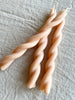 pink twisted taper candles 8.5 inches tall alternate view