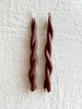 twisted candles by wax atelier choco tapers