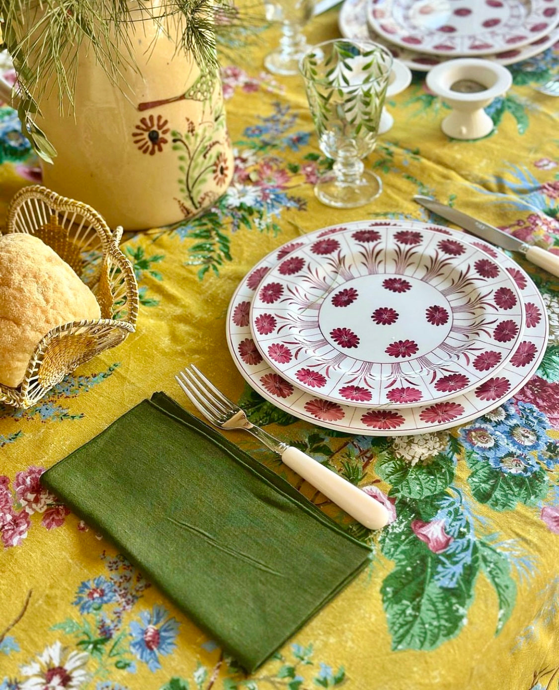 Amarilla Chintz Tablecloth