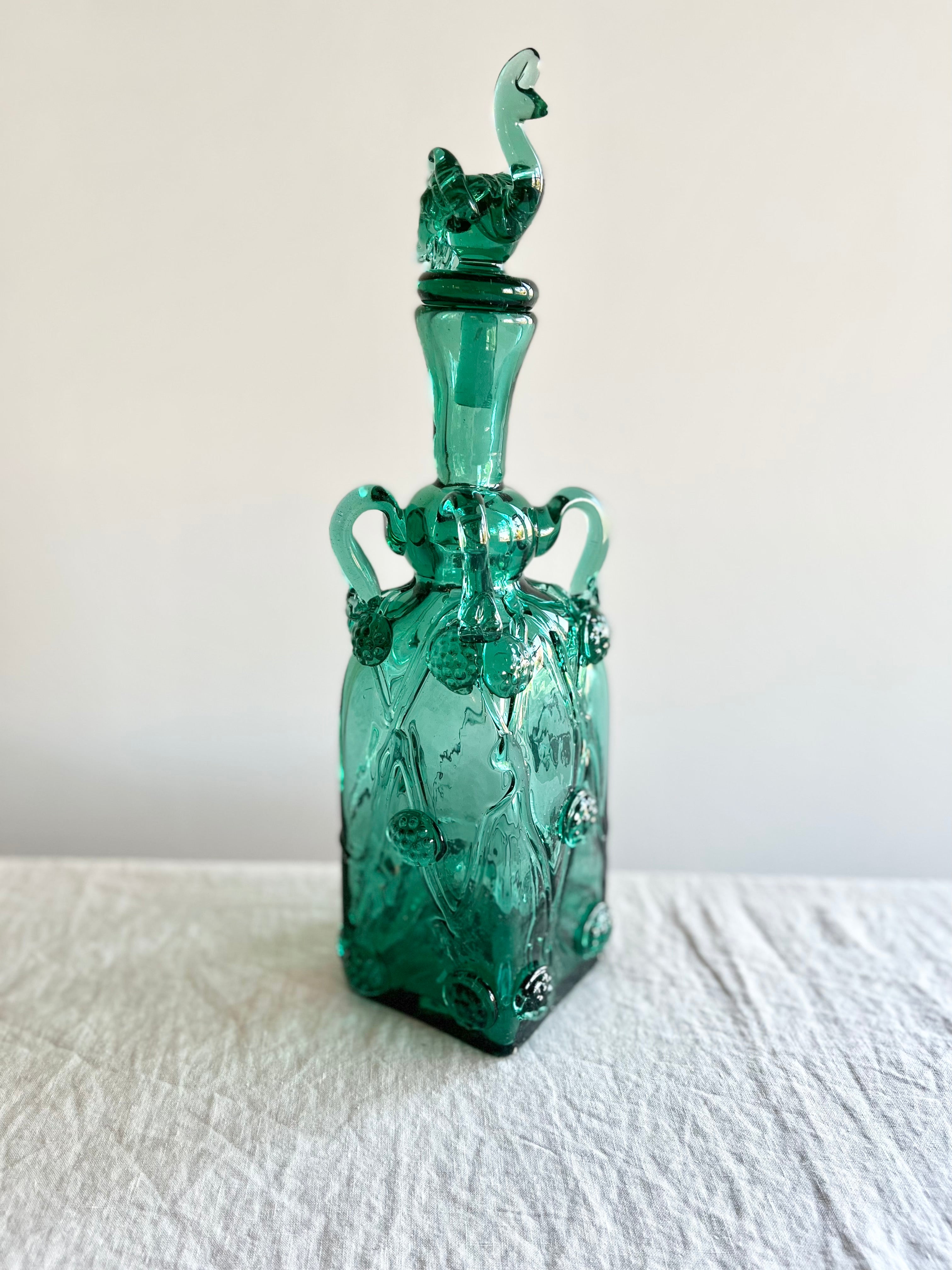 Rare Vintage store Glass Art Collectible Perfume Bottle / Small Decanter Studio Glass Unique