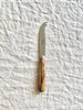 sabre stainless steel cheese knife with olive wood handles