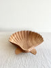 decorative wooden bowl with scalloped edge 9.75 inches side view