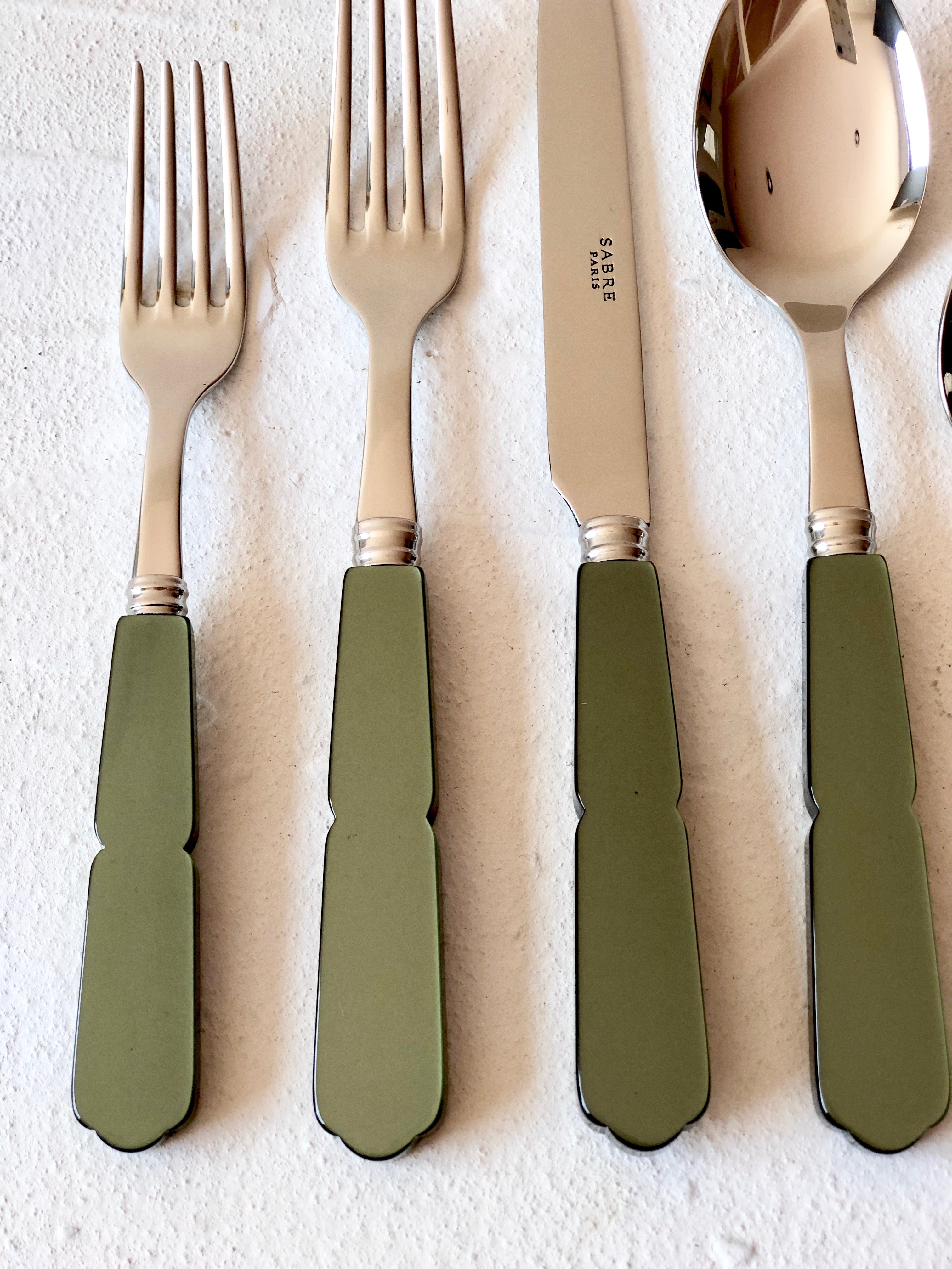 sabre flatware set stainless steel hamptons peridot detail view