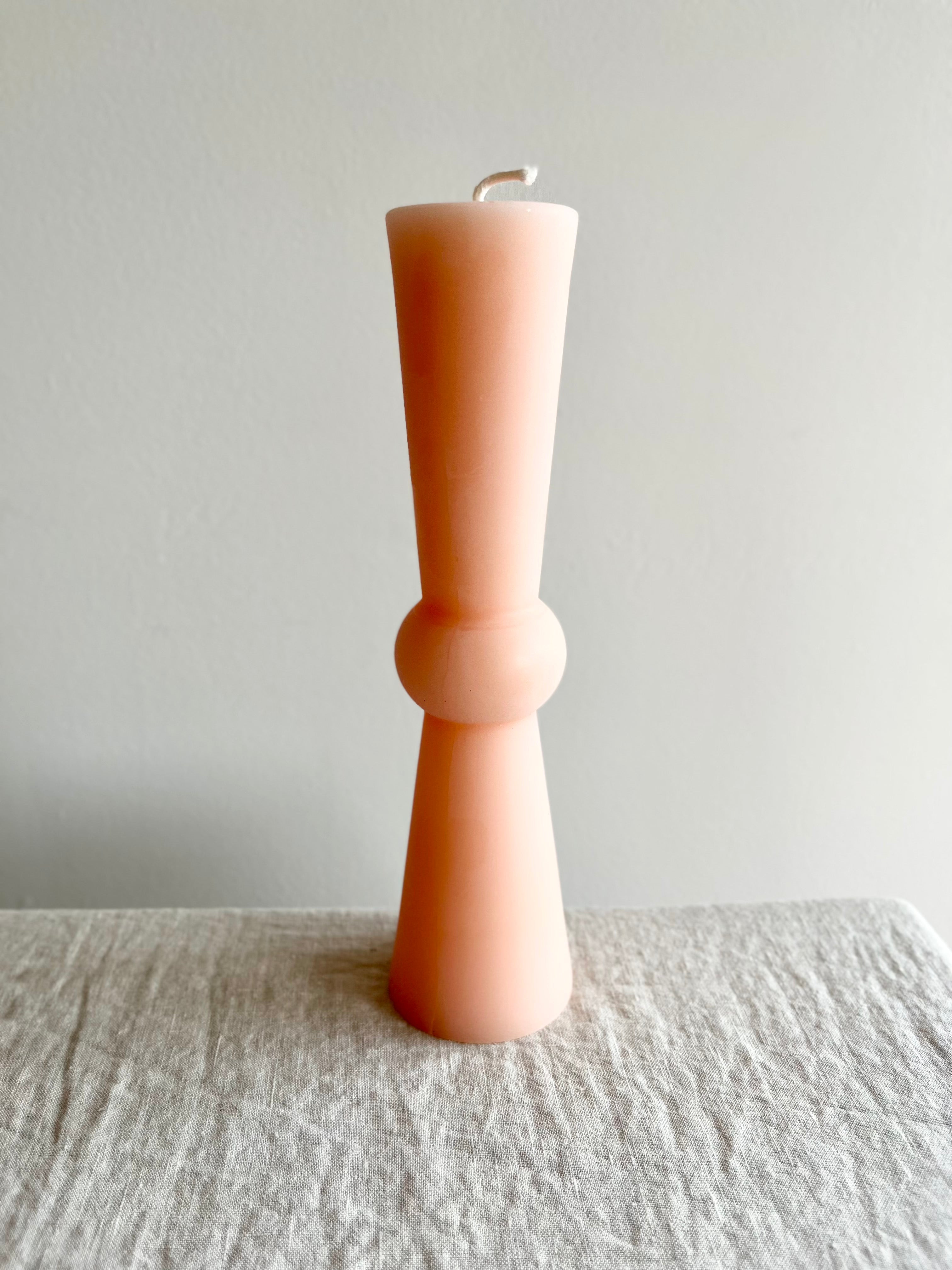 tall pink totem pillar candle